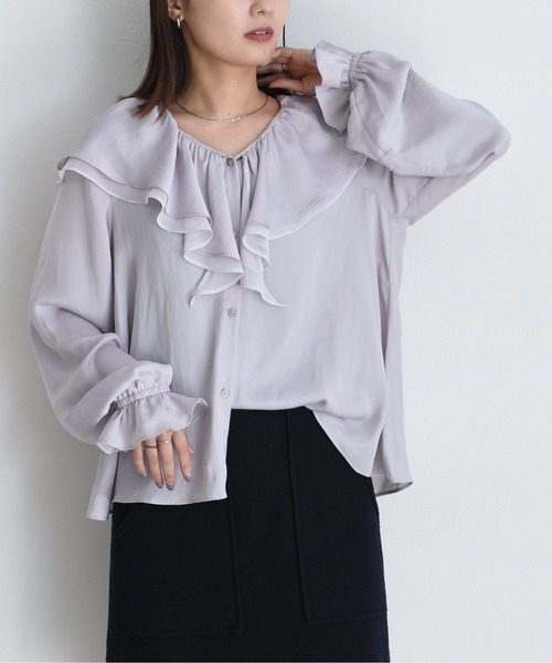 Eimee Law ブラウス 新品 Eimee Law ブラウス シャツ フリルカラーブラウス レディース