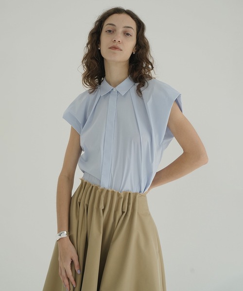 CLANE（クラネ） ブラウス シャツ NUANCE SHOULDER OVER SHIRTS
