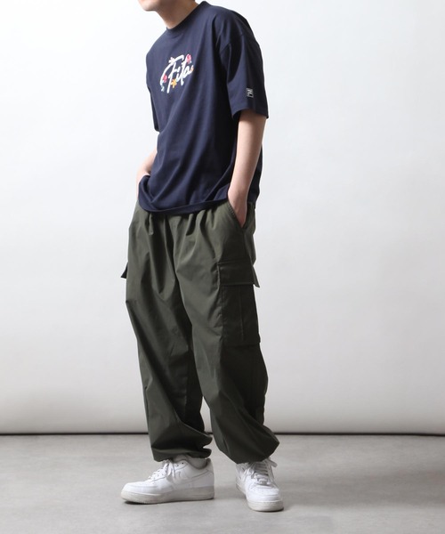 「FILA」 半袖Tシャツ MEDIUM ネイビー レディース_画像3