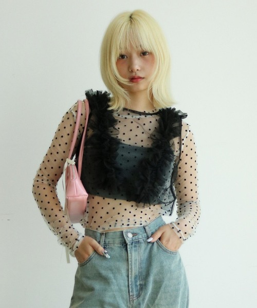 tシャツ CS ドットシースルートップス レディース : ZOZOTOWN Yahoo!店