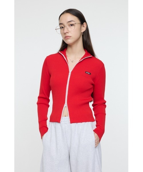 MOUSSY（マウジー） パーカー BI COLOR MIDDLE NECKトップス