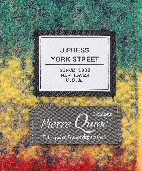 J.PRESS YORK STREET マフラー ストール 「WOMEN」QUIOC ボーダー