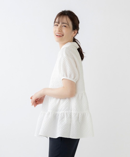 「Sono」 半袖ブラウス 1 ブラック レディース_画像4