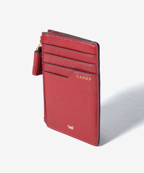 ANYA HINDMARCH レザーケース レッド ANYA HINDMARCH（アニヤ・ハインドマーチ） カードケース ANYA