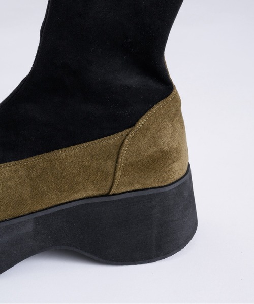 「musubore」 ショートブーツ MEDIUM ブラック レディース_画像8