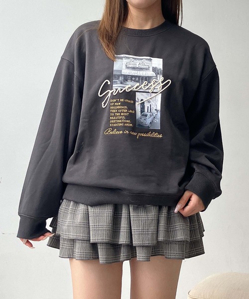 AS KNOW AS（アズノゥアズ） トレーナー スウェットフォトプリント