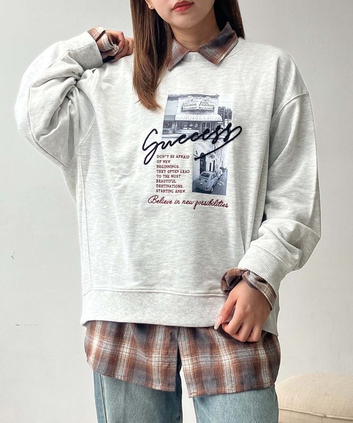 AS KNOW AS（アズノゥアズ） トレーナー スウェットフォトプリント