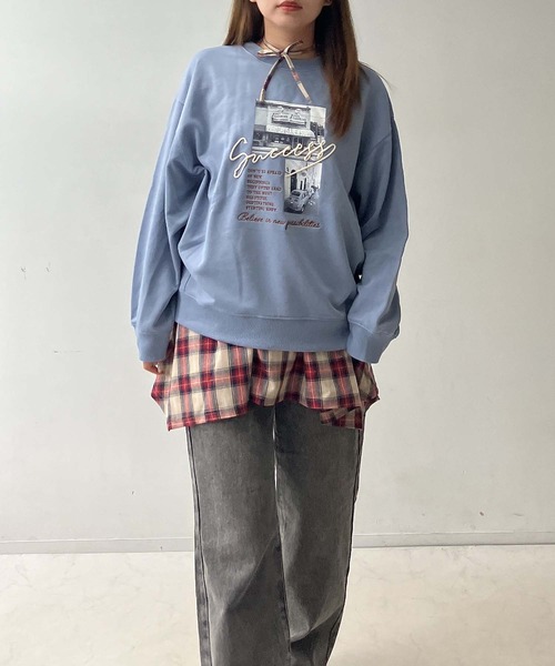 AS KNOW AS（アズノゥアズ） トレーナー スウェットフォトプリント