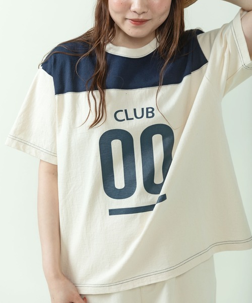 PAR ICI（パーリッシィ） tシャツ 半袖 丸胴天竺 アメリカンラバー