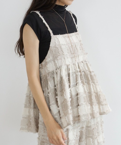 「Libra Cue」 キャミソール FREE アイボリー レディース_画像2