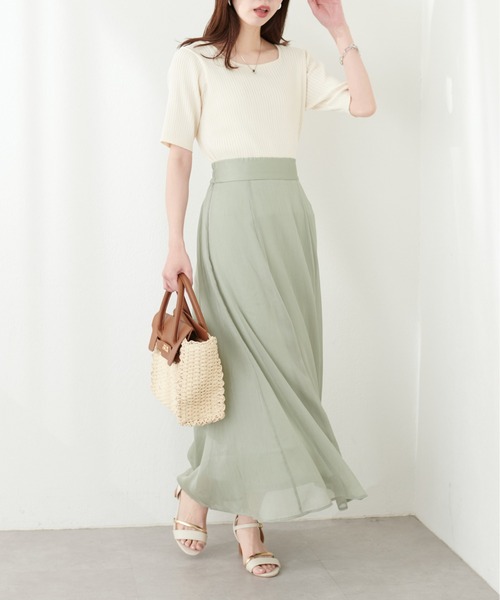 「natural couture」 半袖ニット FREE アイボリー レディース_画像6