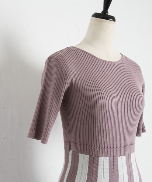 「tocco closet」 ニットワンピース M ラベンダー レディース_画像2
