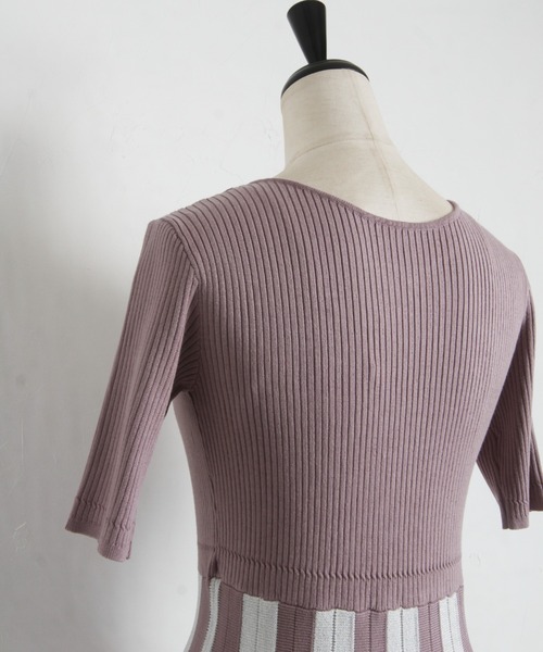 「tocco closet」 ニットワンピース M ラベンダー レディース_画像6