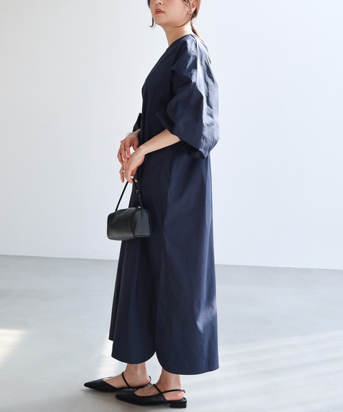 「evernavy」 長袖ワンピース S キナリ レディース_画像7