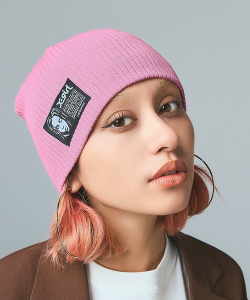 あいみょん　x-girl ビーニー　ニット帽　花柄 楽天市場】PIXEL FLOWER JACQUARD BEANIE X-girl エックスガール 帽子