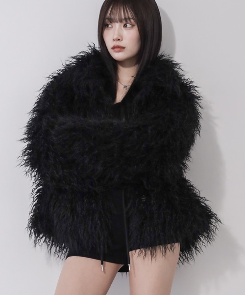 ミンク フリーサイズ ブラックファーコート Shaggie 毛皮コート ta-1012 ブラック フリーサイズ ファーコート メンズ ジャケット・アウター