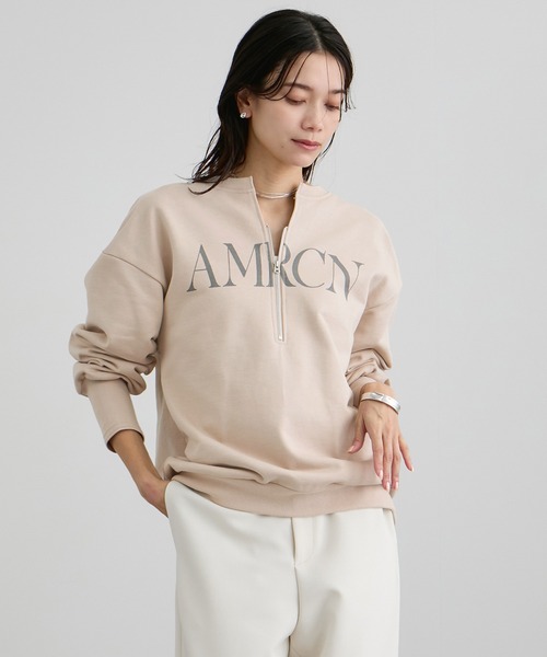 【Americana/アメリカーナ】Halfsleeve Logo Sweat AMERICANA/アメリカーナ】 HALF SLEEVE SWEAT（スウェット）｜L
