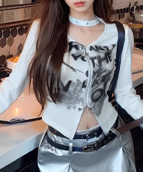 「.KOM」 長袖カットソー FREE ブラック レディース_画像3