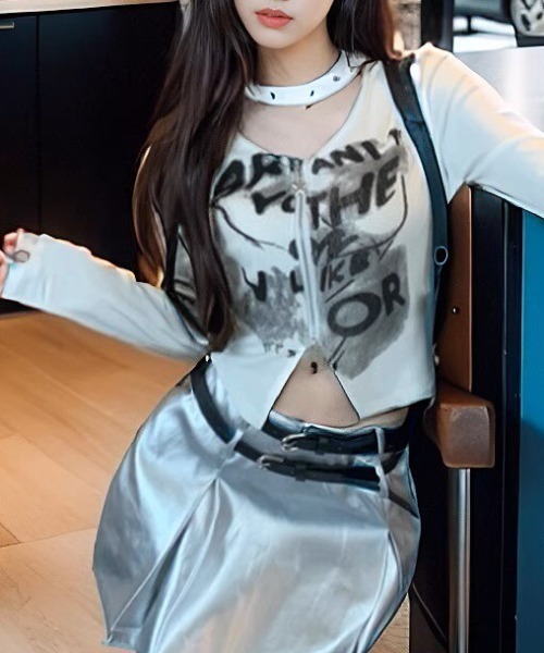 「.KOM」 長袖カットソー FREE ブラック レディース_画像7