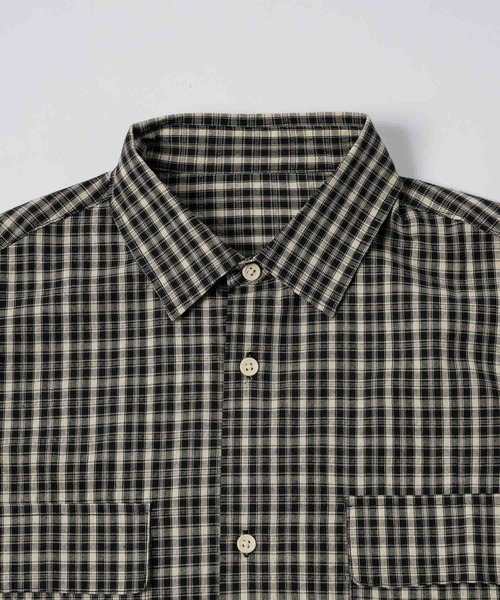 「flaner」 半袖シャツ LARGE ブルー レディース_画像2