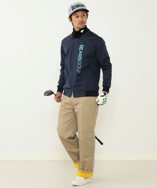 BEAMS GOLF（ビームス ゴルフ） ジャージブルゾン L ネイビー メンズ