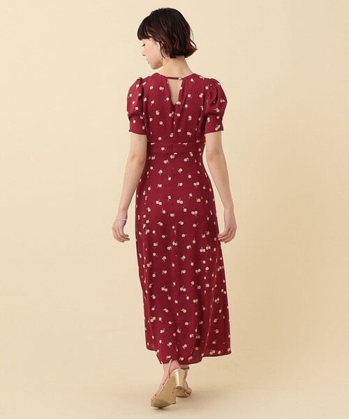 「DEICY」 半袖ワンピース 1 レッド レディース_画像4