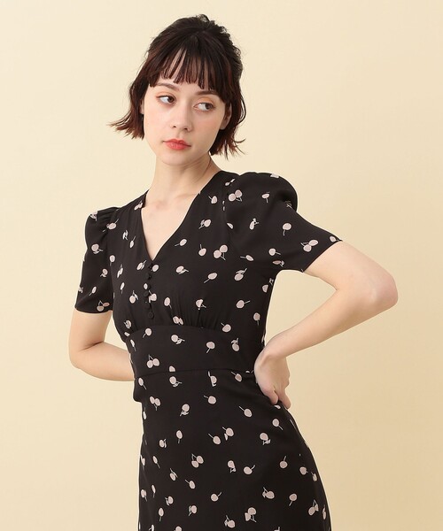 「DEICY」 半袖ワンピース 1 レッド レディース_画像5