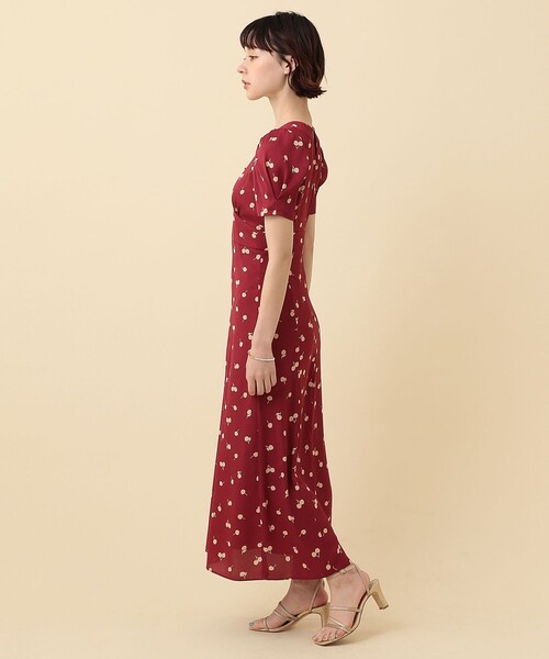 「DEICY」 半袖ワンピース 1 レッド レディース_画像8