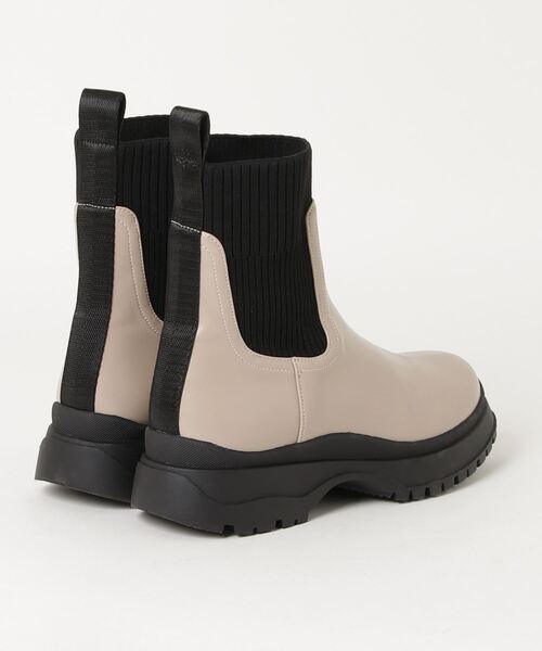 「MARECHAL TERRE」 ショートブーツ 23.5 グレイッシュベージュ レディース_画像2