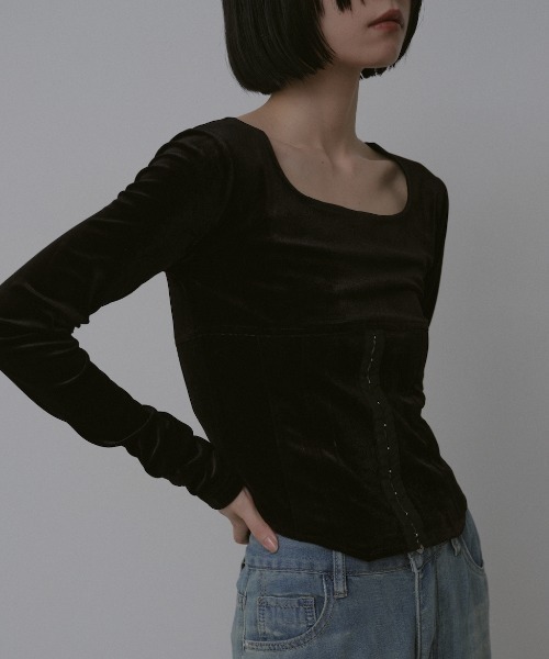 「duei」 長袖カットソー FREE ブラック レディース_画像5