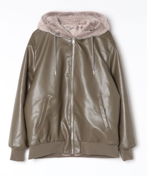 MMMM ブルゾン アウター MMMM/リバーシブルフェイクレザーファー