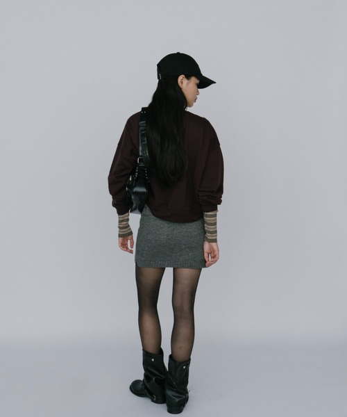 「duei」 スウェットカットソー FREE ネイビー レディース_画像8