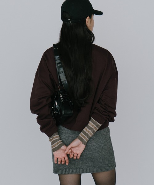 「duei」 スウェットカットソー FREE ネイビー レディース_画像9