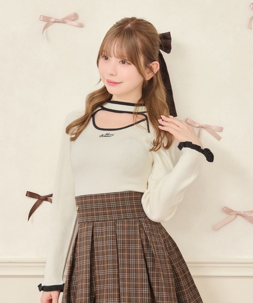 ☆sun3さん専用☆FOXY NEW YORK ベージュ パフスリーブ ニット apres jour（アプレジュール） ニット セーター 配色パフスリーブ