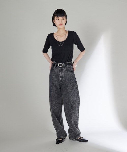 「Shelly island」 デニムパンツ M グレー レディース_画像5