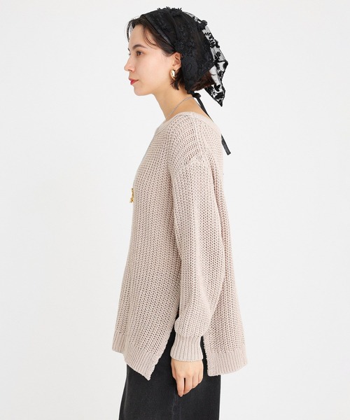 「BABYLONE」 長袖ニット フリー ブルー レディース_画像2