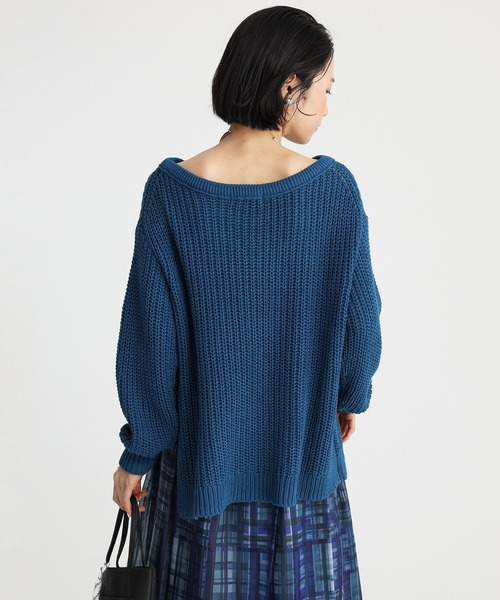 「BABYLONE」 長袖ニット フリー ブルー レディース_画像9