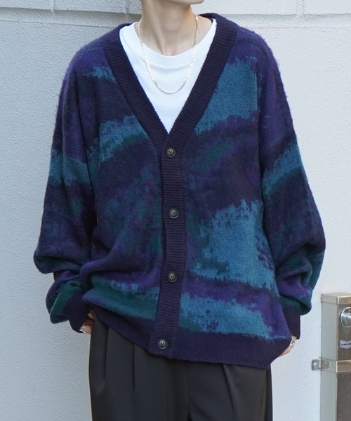 「Confirm」 ニットカーディガン M ブラック メンズ_画像3