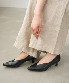 パンプス 「追加」4.5cmポインテッドハイバンプパンプス