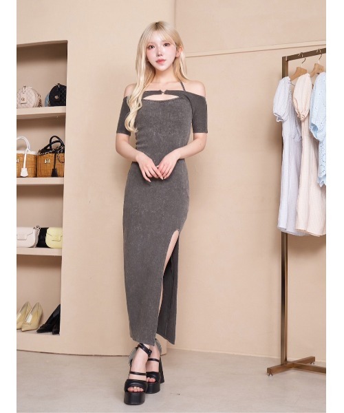 「Darich」 コンビワンピース FREE チャコールグレー レディース_画像8