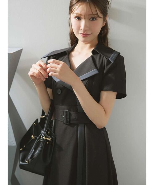 MERCURYDUO（マーキュリーデュオ） ワンピース バイカラーハーフ