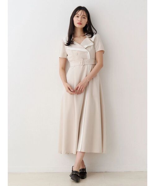 MERCURYDUO（マーキュリーデュオ） ワンピース バイカラーハーフ