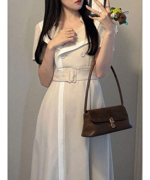 MERCURYDUO（マーキュリーデュオ） ワンピース バイカラーハーフ