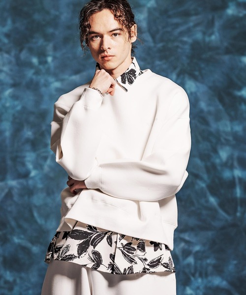 NKNIT パターンプルオーバースウェット サイズ0 Jih Nunc（ジーヌンク） トレーナー スウェット msw1834-ショート丈