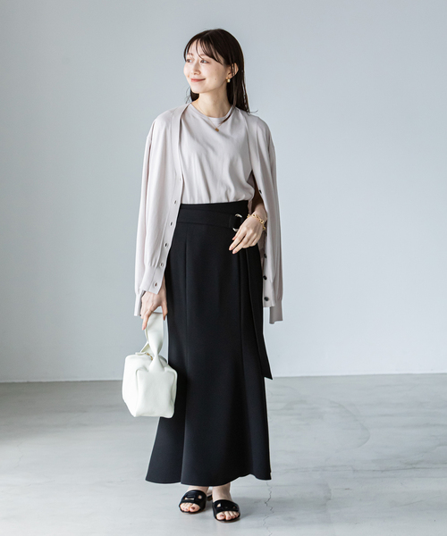 NOBLE（ノーブル） ロングスカート 34 ブラック レディース : ZOZOTOWN