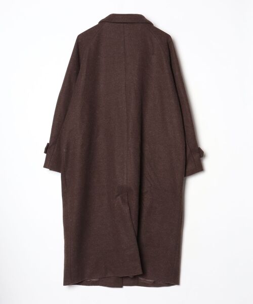 「Meiru」 ステンカラーコート LARGE ブラウン レディース_画像2