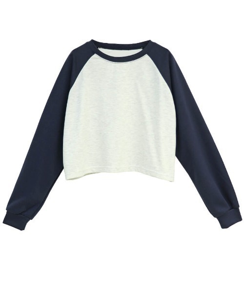 「ISOOK」 長袖カットソー FREE ネイビー レディース_画像6