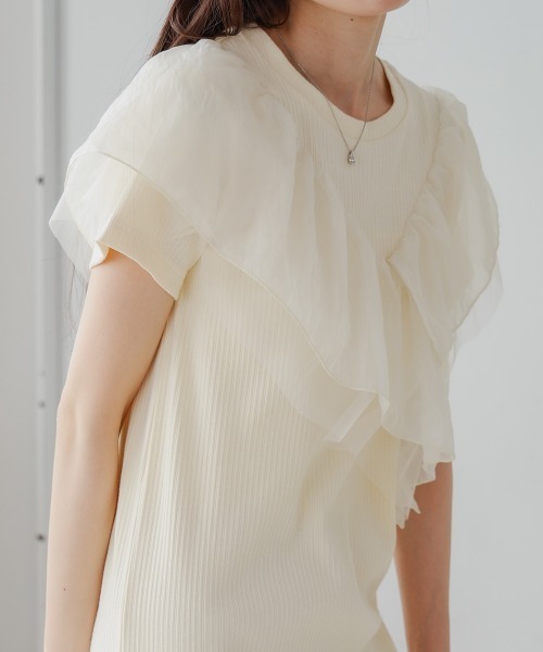 「Bab」 半袖ワンピース M アイボリー レディース_画像4