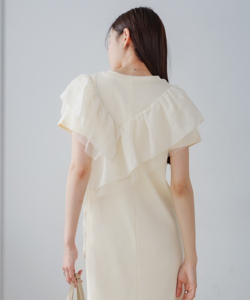 「Bab」 半袖ワンピース M アイボリー レディース_画像8