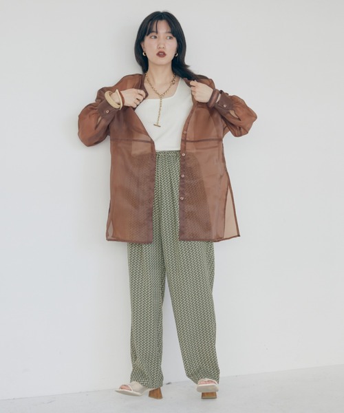 「DOUX ARCHIVES」 長袖ブラウス MEDIUM ピンク レディース_画像3